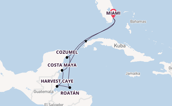 Westliche Karibik ab Miami auf der Seven Seas Grandeur