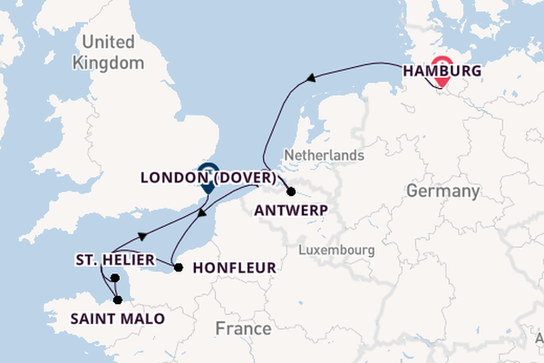 United Kingdom from Hamburg, Germany with the Seabourn Quest