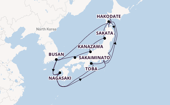 Japan vanaf Tokio, Japan met de Sapphire Princess
