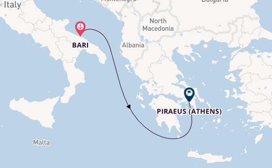Mediterranean from Bari, Italy with the MSC Orchestra 