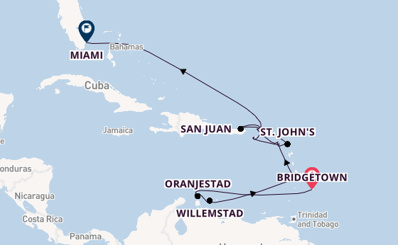 Caribbean vanaf Bridgetown, Barbados met de Azamara Journey