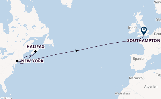 Transatlantik ab New York auf der Queen Mary 2