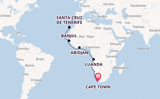 Africa from Cape Town, South Africa with the Seven Seas Mariner