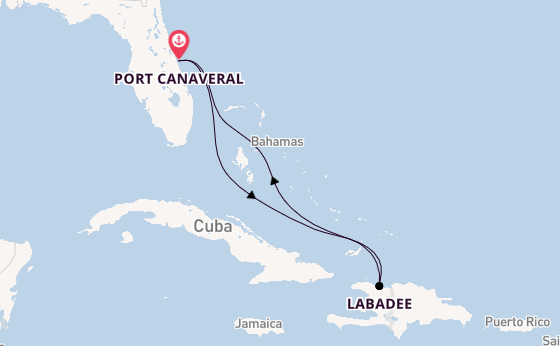 Caribbean from Port Canaveral, Florida, USA with the Adventure of the Seas