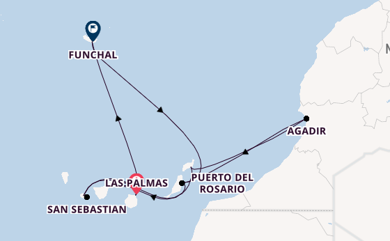 Kanarische Inseln ab Las Palmas, Gran Canaria auf AIDAblu