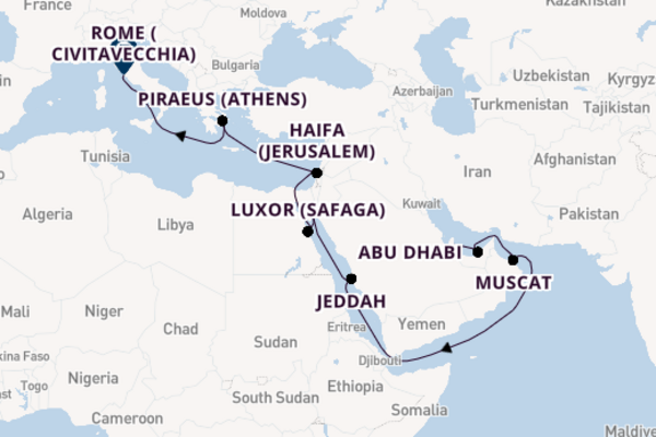 Middle East from Doha, Qatar with the Seven Seas Voyager