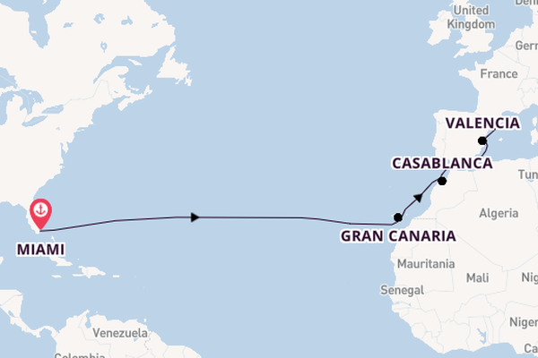 Transatlantic from United Kingdom with the Scarlet Lady