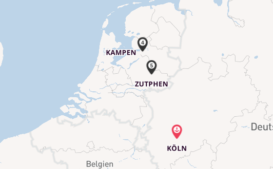 Rhein ab Köln, Deutschland auf der MS COMPASS OPERA