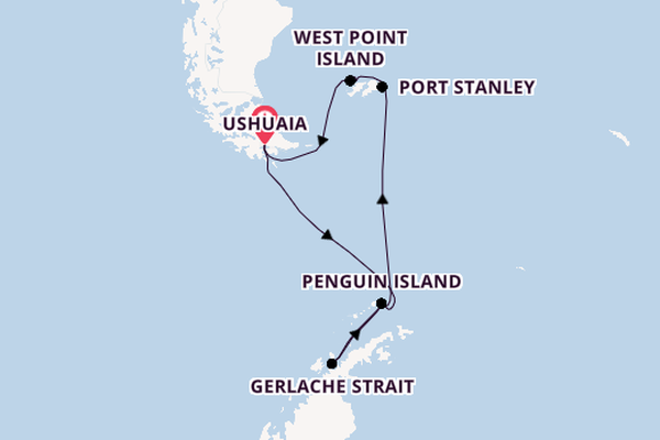 Transatlantik ab Ushuaia, Argentinien auf der MS Roald Amundsen
