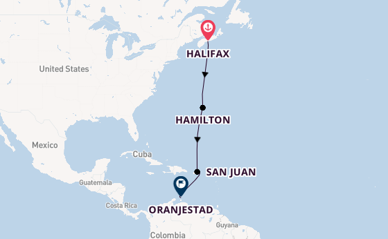 Caribbean vanaf Halifax, Canada met de Seabourn Pursuit