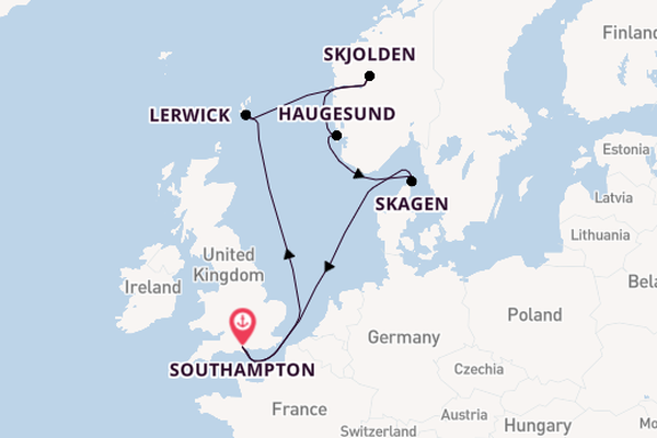 United Kingdom from Southampton, England with the MSC Meraviglia