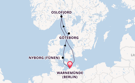 Norwegen ab Warnemünde auf AIDAmar