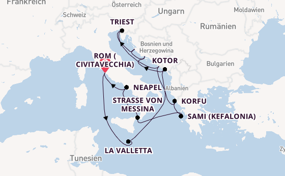 Mittelmeer ab Deutschland auf der Queen Elizabeth