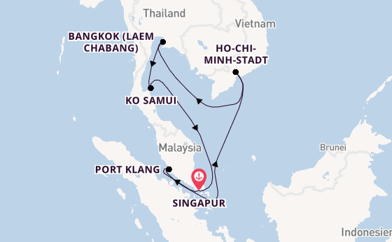 Südostasien ab Singapur, Singapur auf der Royal Princess