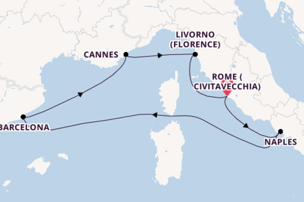 Western Mediterranean From Rome with the Norwegian Epic