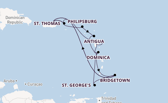 Caribbean from San Juan, Puerto Rico with the Crown Princess