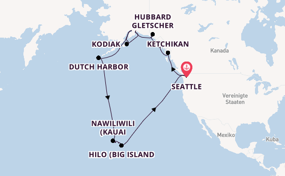 Alaska ab Seattle, USA auf der Noordam