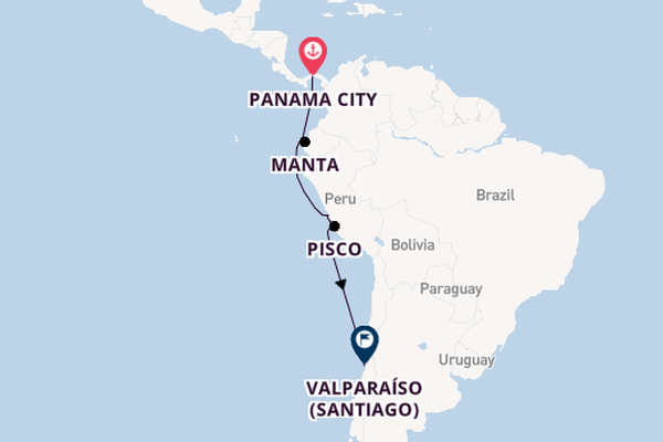 South America from Panama City, Panama with the Azamara Quest