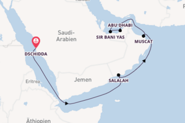 Herrliche Kreuzfahrt von Dschidda nach Dubai