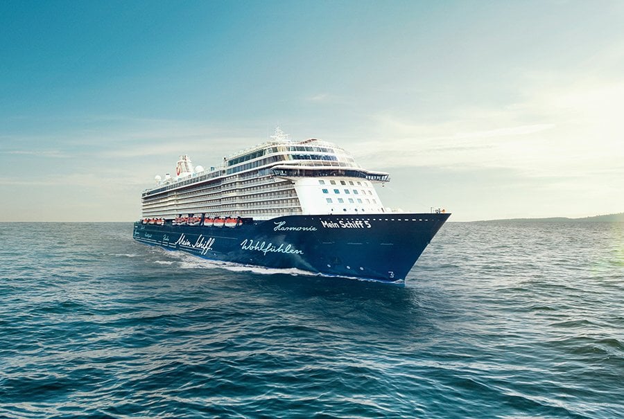 at sea