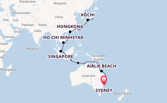 Australië vanaf Sydney, Australië met de Azamara Pursuit