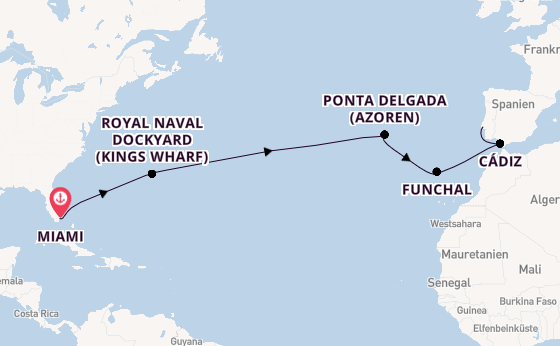 Transatlantik ab Miami auf der Seven Seas Prestige