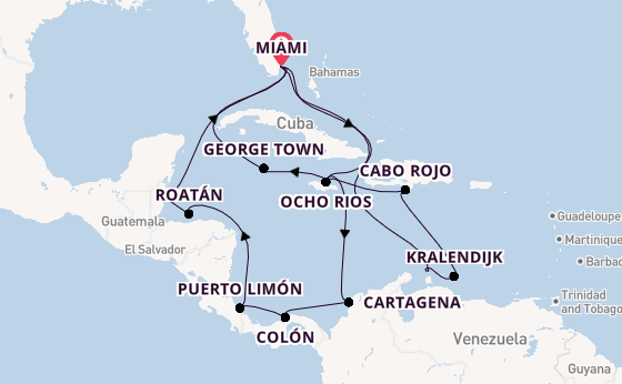 Caribbean vanaf Miami, Verenigde Staten met de MSC Poesia