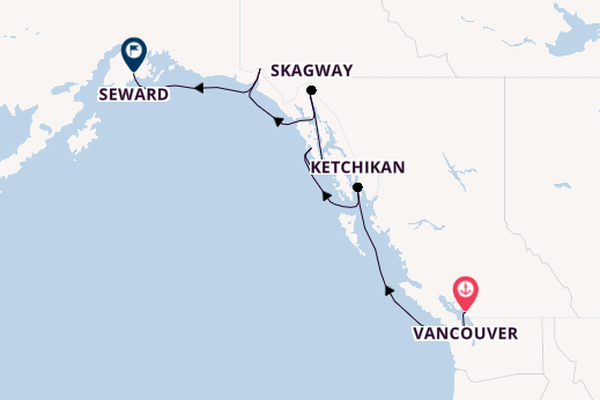 Alaska from Vancouver, British Columbia with the Ovation of the Seas