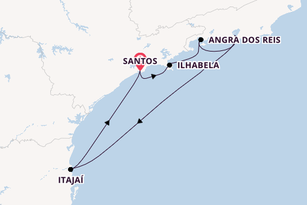 Brazil from Santos, Brazil with the MSC Lirica