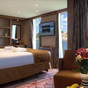 Come aboard the undefined and discover one of 8 cabin categories on a total of 4 decks that can accommodate 0 passengers. Choose your dream cabin and feel at home on board the undefined!