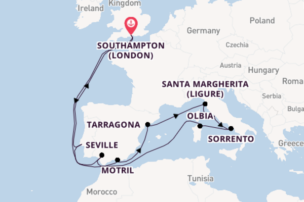 Voyage from Southampton (London) with the Aurora