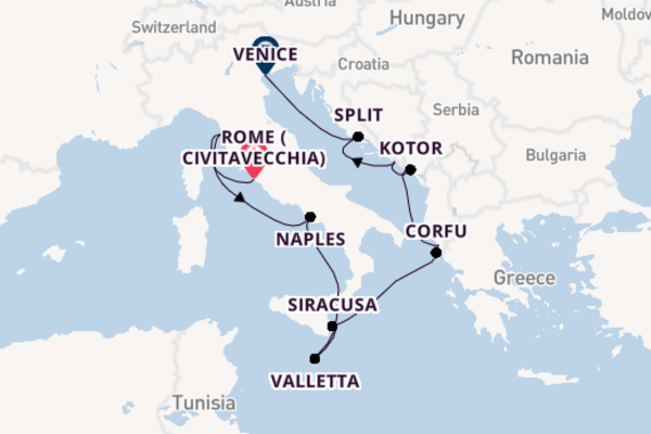 Mediterranean from Rome with the Norwegian Dawn