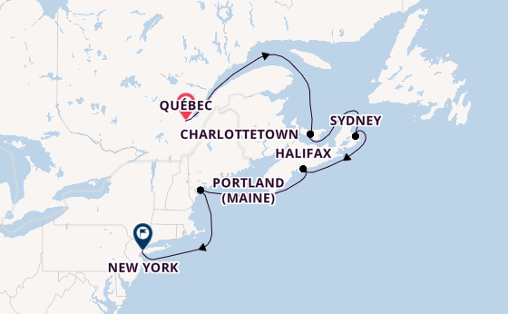 USA Ostküste ab Québec, Kanada auf der Norwegian Breakaway