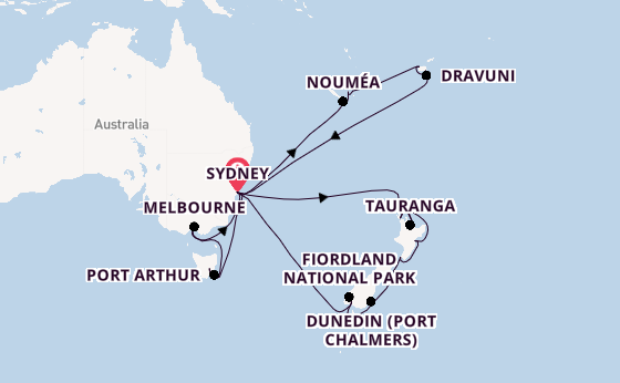 New Zealand from Sydney, Australia with the Royal Princess