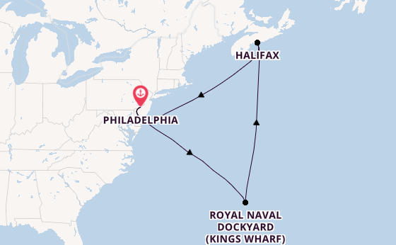 Amerikaanse Oostkust vanaf Philadelphia, Verenigde Staten met de Norwegian Jewel