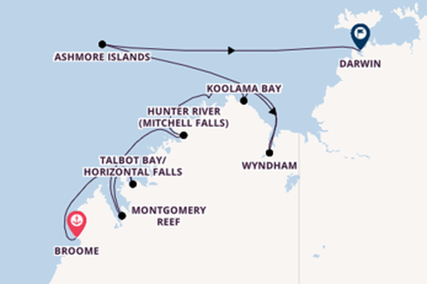 Broome, Montgomery Reef und Darwin genießen