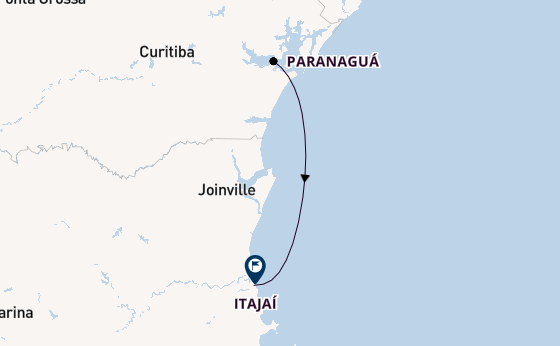 Brazilië vanaf Paranaguá, Brazilië met de MSC Musica