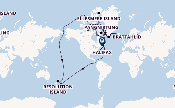 World Cruise from Reykjavik, Iceland with the Seabourn Venture
