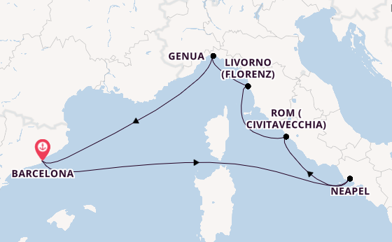 Westliches Mittelmeer ab Deutschland auf der Disney Wish