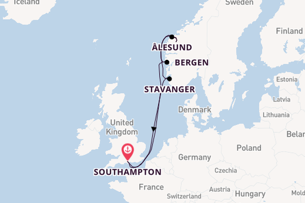 Norway from Southampton, England with the Disney Wish