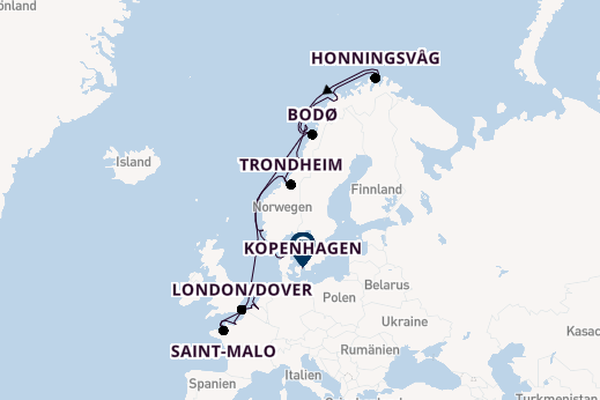 Norwegen ab Hamburg, Deutschland auf der Seabourn Quest