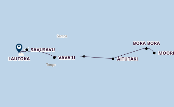 Polynesië vanaf Papeete, Frans-Polynesië met de Le Jacques Cartier