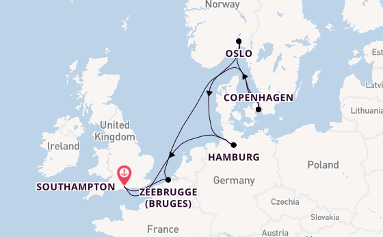 British Isles from Australia with the Freedom of the Seas
