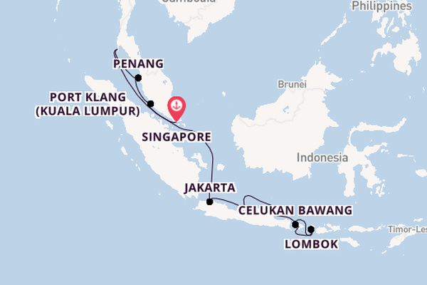South East Asia from Singapore, Singapore with the Nautica