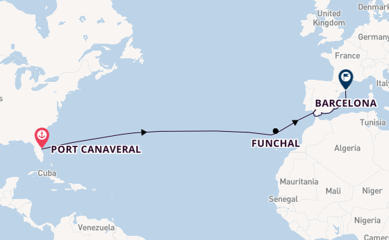 Florida, Madeira & Spanish Explorer Transatlantic