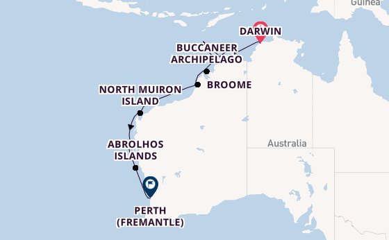 Australia from Darwin, Australia with the Silver Cloud