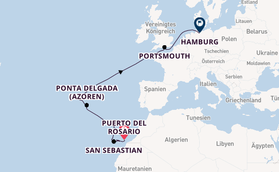 Kanarische Inseln ab Puerto del Rosario, Fuerteventura, Spanien auf AIDAsol