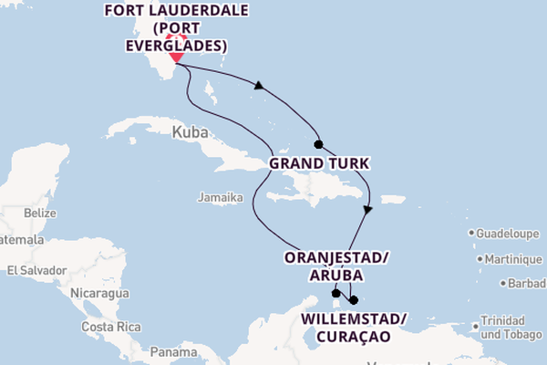 Karibik ab Fort Lauderdale (Port Everglades), USA auf der Caribbean Princess