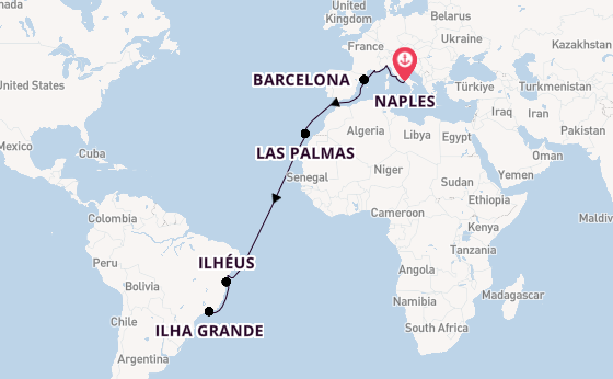 Transatlantic from Naples, Italy with the MSC Divina