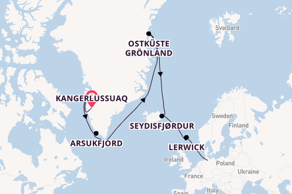 Arctica vanaf Kangerlussuaq, Groenland met de HANSEATIC spirit